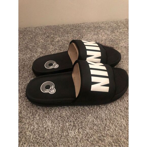 Nike Offcourt Slides Black/Summit White Women's Size 10 - Picture 2 of 5